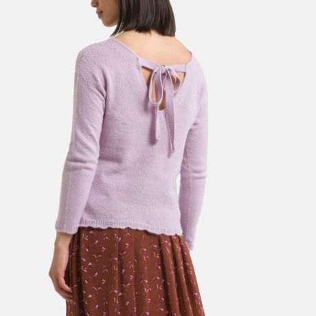 Пуловер LaRedoute Пуловер С V-образным вырезом из тонкого трикотажа 50/52 (FR) - 56/58 (RUS) розовый