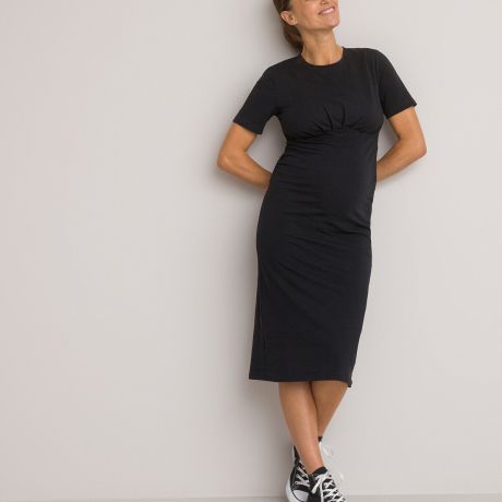 Платье LaRedoute Платье Для периода беременности прямое короткие рукава XL черный