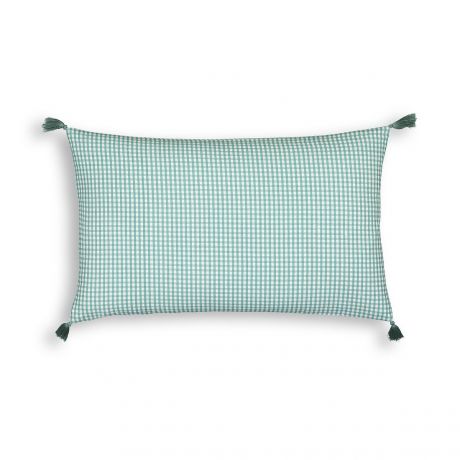 Чехол LaRedoute Чехол Для подушки из осветленного хлопка Grace 50 x 30 см зеленый