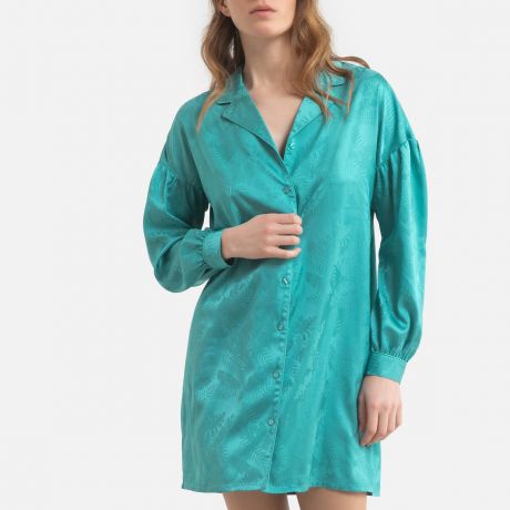 Ночная LaRedoute Ночная Рубашка в форме пижамы из сатина 34 (FR) - 40 (RUS) зеленый