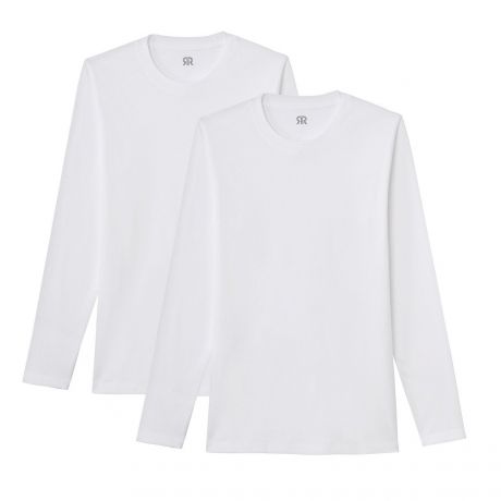 Комплект из двух футболок с LaRedoute Комплект из двух футболок с Длинными рукавами 3XL белый