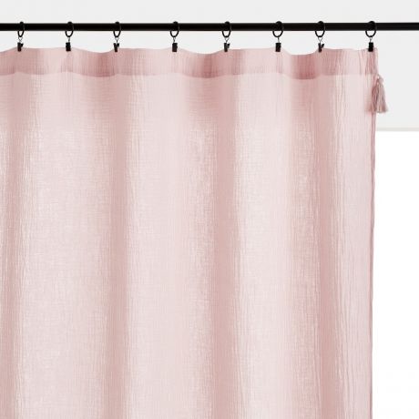 Штора-панно LaRedoute Штора-панно Из хлопчатобумажной газовой ткани Kumla 180 x 140 см розовый