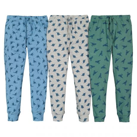 Комплект из трех пижамных штанов LaRedoute Комплект из трех пижамных штанов La Redoute 14 лет - 162 см синий