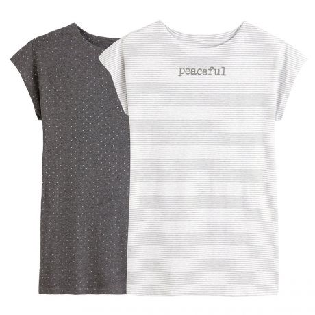 Комплект из 2 ночных рубашек LaRedoute Комплект из 2 ночных рубашек La Redoute 42/44 (FR) - 48/50 (RUS) разноцветный