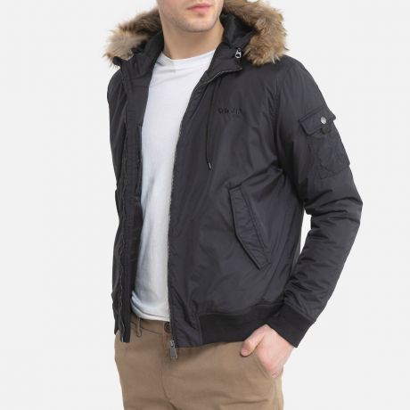 Куртка LaRedoute Куртка Теплая с капюшоном N2B20 L черный