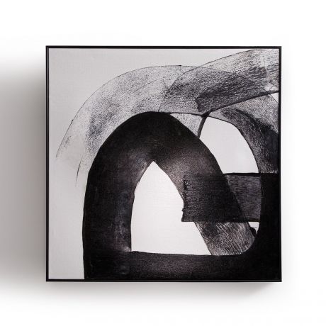 Комплект из 2 полотен ручной LaRedoute Комплект из 2 полотен ручной Работы Abstrato единый размер черный