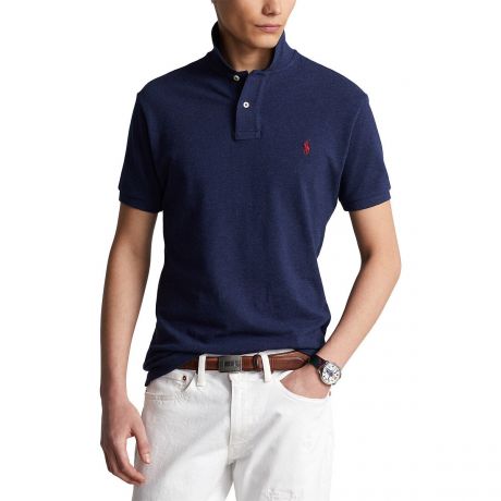 Рубашка-поло LaRedoute Рубашка-поло Приталенного покроя с вышитым логотипом Pony Player XS синий