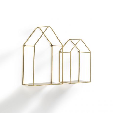 Комплект из двух полок-домиков из LaRedoute Комплект из двух полок-домиков из Металла Sonale единый размер желтый