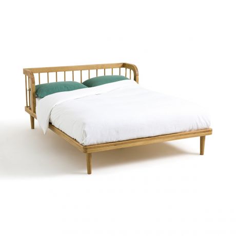 Кровать LaRedoute Кровать С кроватным основанием из массива дуба Matea 160 x 200 см каштановый