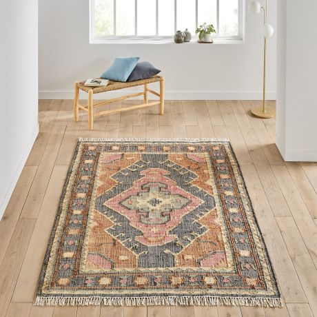 Ковер-килим LaRedoute Ковер-килим Из джута и хлопка Leucan 120 x 170 см разноцветный