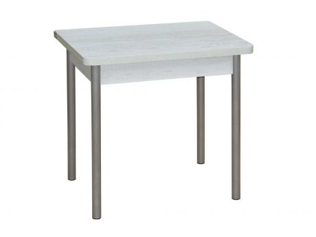 Эко 80х60 стол обеденный раскладной / бетон белый/металлик Бетон