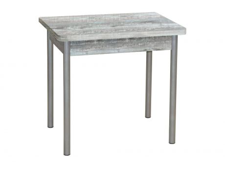 Эко 80х60 стол обеденный раскладной / бетон темный/металлик Серый, Л