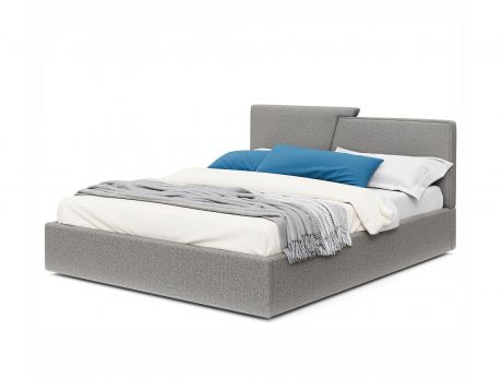 Мягкая кровать Vega 1600 серый с подъемным механизмом серый, Серый