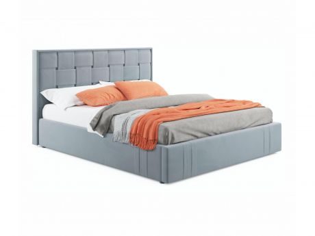 Мягкая кровать Tiffany-О 1600 серая с подъемным механизмом серый