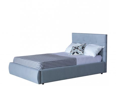 Мягкая кровать Selesta 1200 серая с подъемным механизмом с матрасом