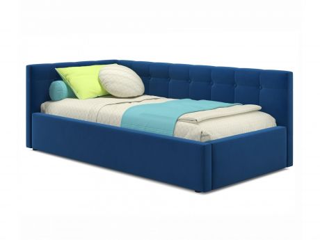 Односпальная кровать-тахта Bonna 900 синяя ортопед.основание синий
