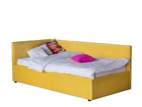 Односпальная кровать-тахта Bonna 900 желтая ортопед.основание с