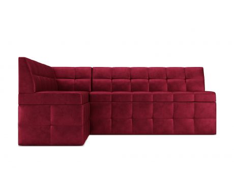 Кухонный угловой диван Атлас Левый (95х172) MebelVia Красный, Вельвет