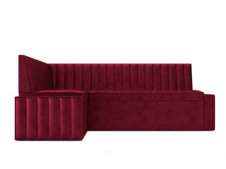 Кухонный угловой диван Версаль Левый (110х190) MebelVia Красный, Вельвет