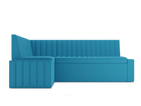Кухонный угловой диван Версаль Левый (110х190) MebelVia Синий, Рогожка