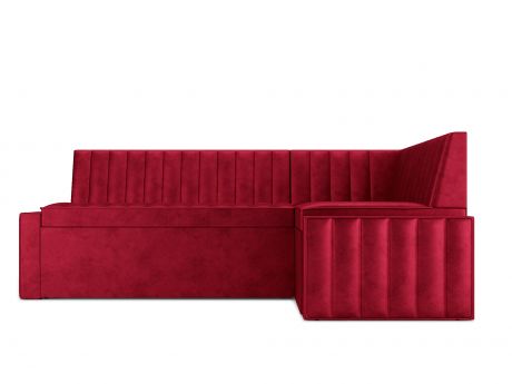 Кухонный угловой диван Версаль Правый (90х170) MebelVia Красный, Вельвет