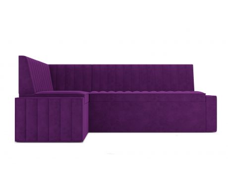 Кухонный угловой диван Версаль Левый (90х170) MebelVia Фиолетовый