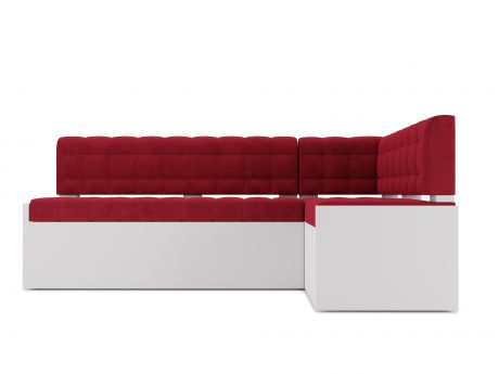 Кухонный угловой диван Гамбург Правый (120х194) MebelVia Красный
