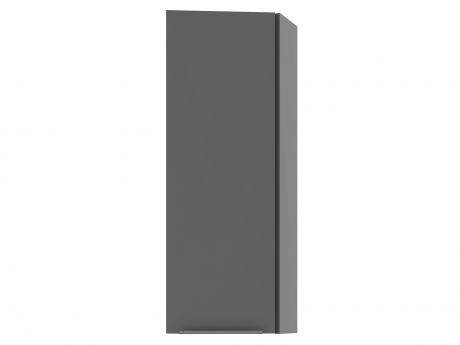 Шкаф навесной торцевой 30х96 см Колор Черный графит, Черный, , Белый