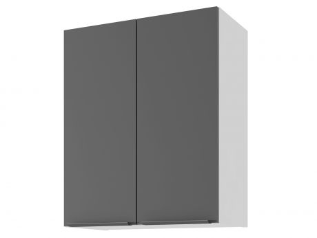 Шкаф навесной 60х72 см Колор Черный графит, Черный, Белый, ЛДСП
