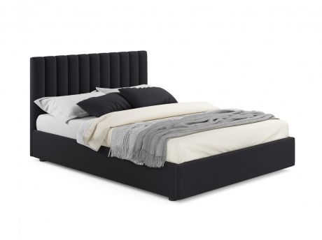 Мягкая кровать Olivia 1600 темная с подъемным механизмом темный
