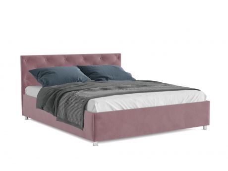 Кровать Классик (160х190) Розово-сиреневый, ДСП, Брус сосны