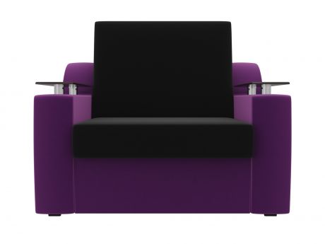 Кресло-кровать Сенатор (80х190) MebelVia Черный, Фиолетовый, Микровельве