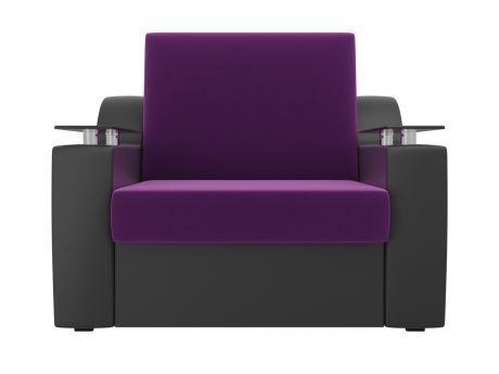Кресло-кровать Сенатор (80х190) MebelVia Фиолетовый, Черный, Микровельве