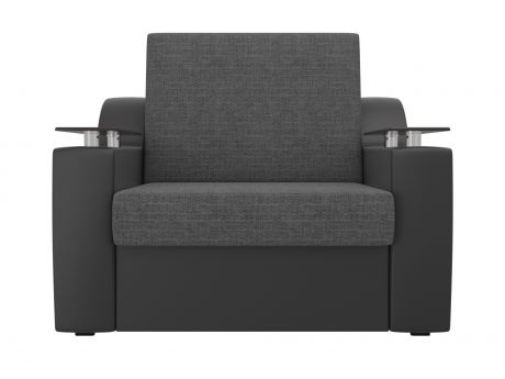 Кресло-кровать Сенатор (80х190) MebelVia Серый, Черный, Рогожка