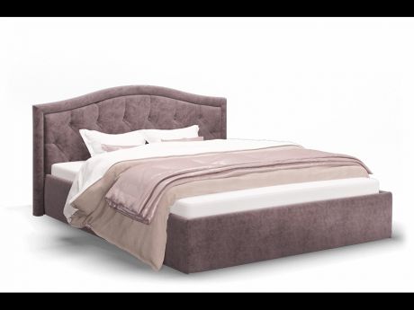 Кровать 160*200 с подъемным мех. (без матраса) Стелла серо-фиолетовый