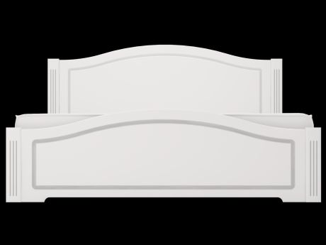 Кровать с латами Виктория 19 180х200 Белый, МДФ, ЛДСП