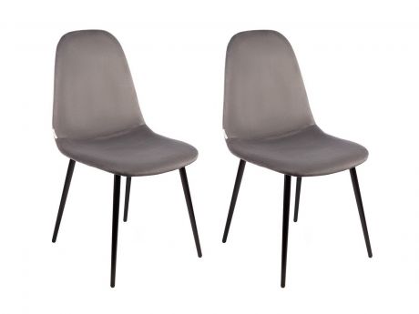Комплект стульев Симпл, темно-серый Бархат H-15 темно-серый
