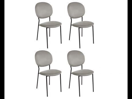 Комплект стульев Монро, темно-серый Бархат H-15 темно-серый