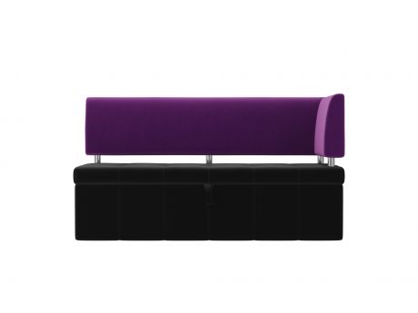 Кухонный угловой диван Стоун Правый Черный, Фиолетовый, ЛДСП