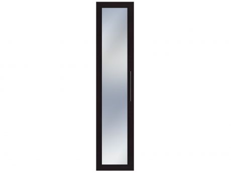 Фасад двери с зеркалом Парма Коричневый темный, МДФ, ЛДСП
