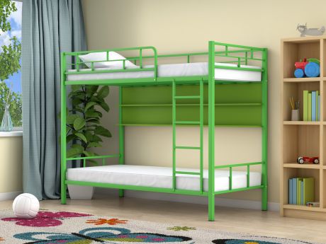 Двухъярусная кровать Ницца (90х190) Зеленый, , ЛДСП, Металл