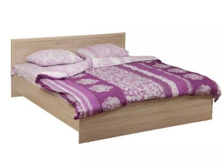 Кровать двойная с настилом 21.52-01 (1400 мм) дуб сонома Дуб Сонома