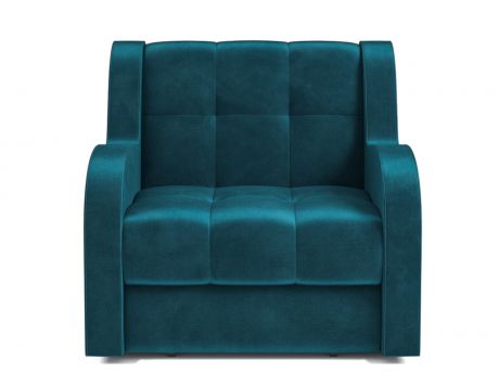 Кресло-кровать Барон MebelVia Синий, Вельвет бархатного типа, ДСП