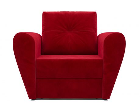 Кресло-кровать Квартет MebelVia Красный, Микровельвет, ДСП, Массив