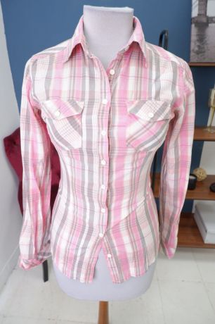 Рубашка Oodji розовая 36 размер