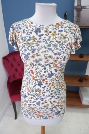 Блуза H&M с цветочным принтом 42 размер
