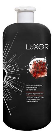 Детокс-шампунь с черным углем и маслом чиа Luxor Detox-Shampoo: Шампунь 1000мл