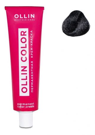 Перманентная крем-краска для волос Ollin Color 100мл: 1/0 Иссиня-черный