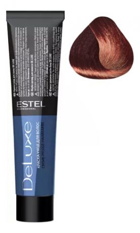 Краска-уход для волос De Luxe 60мл: 6/65 Темно-русый фиолетово-красный