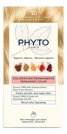 Краска для волос Phyto Color: 10 Экстра-светлый блонд